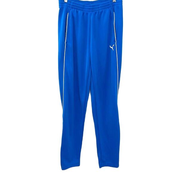 Puma Athletic Training Pants Zippered Leg Blue Size Medium - Picture 1 of 11